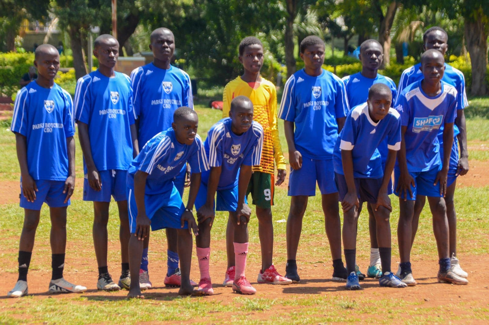 Parks Boychild Foundation boys in matching team kits